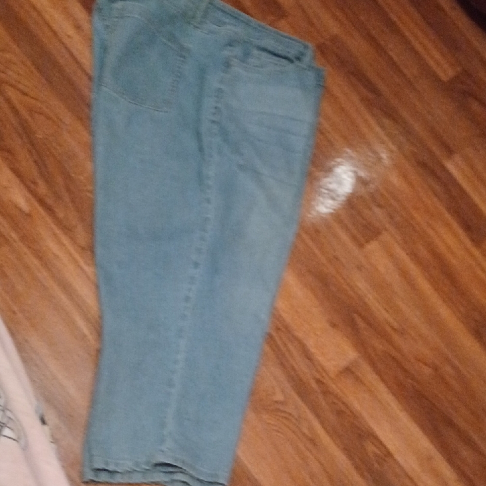 Casual Blue Denim Jeans Capri